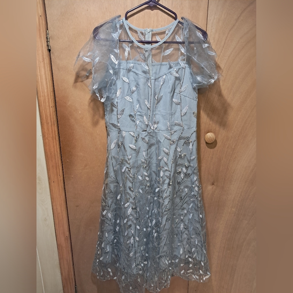 Elegant Silver Kids Dress